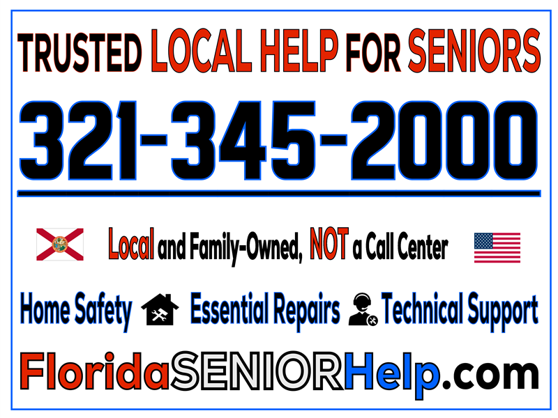 Trusted local help for seniors — bandit sign